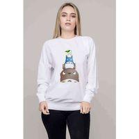 Komşum My Neighbor Totoro Baskılı Beyaz Kadın Sweatshirt