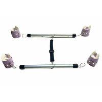 Fantezi Lila Deri Seksi Borulu Yatak Kelepçesi