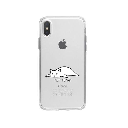 iPhone Xs Max Not To Day Desenli Premium Şeffaf Silikon Kılıf