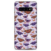 Samsung Galaxy S10 Plus Kılıf Kelebek Etkisi (45) Liquid Air Kılıf Mavi Toz Pembe