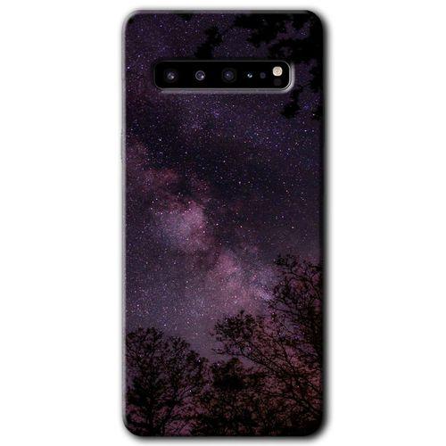 Samsung Galaxy S10 Plus HD Baskılı Kılıf + 9D Tam Ekran Koruyucu - Gece Galaksi