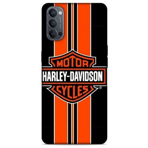 Oppo Reno 4 Uyumlu Kılıf Motorsiklet (36) Glitter Kılıf Harley Davidson