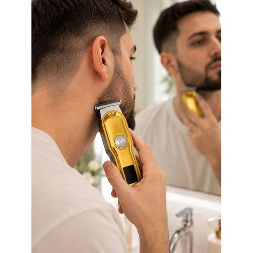 T Bıçaklı Erkek Tıraş Makinesi Usb Şarjlı Led Göstergeli Turbo Özellikli Saç Sakal Kesme Makinesi
