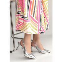 Uster Gümüş Rugan Topuklu Ayakkabı