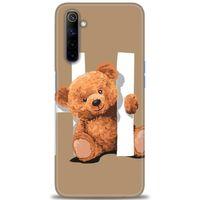Realme 6 Kılıf HD Baskılı Kılıf - Teddy Hı + Tam Ekran Koruyucu