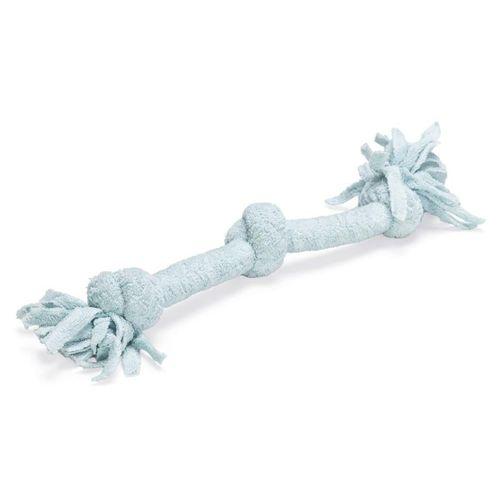 Beeztees Yavru Köpek Oyuncağı, Çift Düğümlü Diş İpi, Peluş, Mavi, 30x6x4,5cm