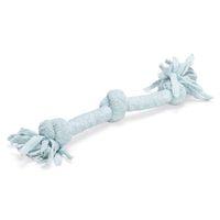 Beeztees Yavru Köpek Oyuncağı, Çift Düğümlü Diş İpi, Peluş, Mavi, 30x6x4,5cm