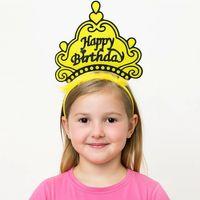 Eğitici Oyuncak Sarı Happy Birthday Prenses Tacı – Doğum Günü Taç Aksesuarı
