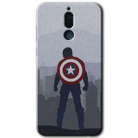 Huawei Mate 10 Lite Kılıf HD Desen Baskılı Arka Kapak - Captain Avenger + Kırılmaz Cam