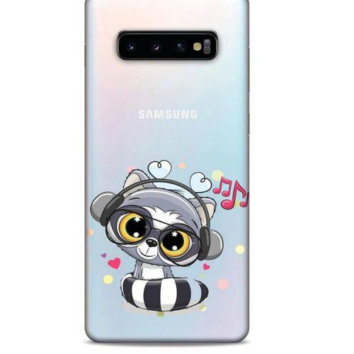Zoologix (76) Samsung Galaxy S10 Plus Şeffaf Kılıf Silikon Desenli