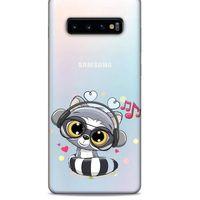 Zoologix (76) Samsung Galaxy S10 Plus Şeffaf Kılıf Silikon Desenli