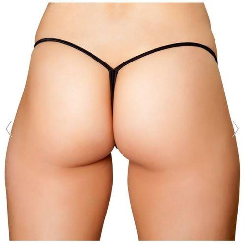 Fantezi Siyah Lame String Tanga