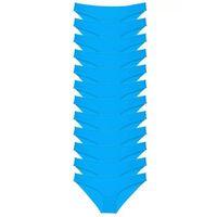 12 Adet Süper Eko Set Likralı Kadın Slip Külot Mavi