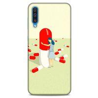 Samsung Galaxy A50 Kılıf Depresyon (19) Kılıfları Kahve Turuncu