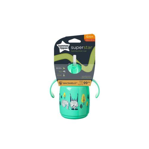 tommee tippee Superstar Kolay Içim Pipetli Alıştırma Bardağı Yeşil 300 Ml