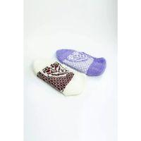 2 Çift El Örgüsü Kışlık Şık Kadın Yün Patik Set 1