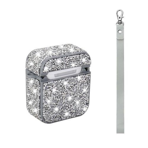 Apple Airpods Zore Airbag 45 Bilek Askı Aparatlı Simli Şeffaf Kılıf