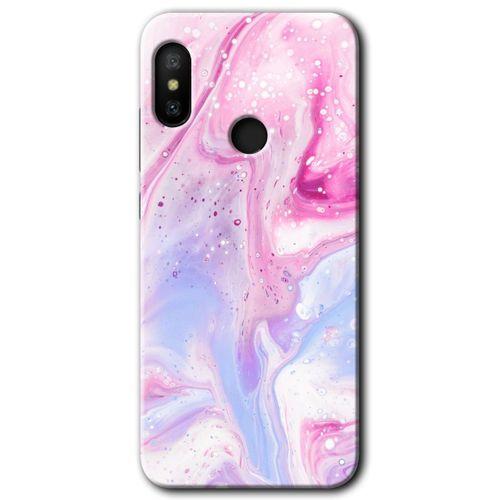 Xiaomi Redmi Note 6 Pro Kılıf HD Desen Baskılı Arka Kapak+Temperli Cam - Kabarmış Leke