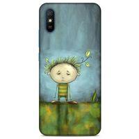 Xiaomi Redmi 9A Kılıf Depresyon (23) Ultra Koruma Kılıfı Siyah Gri