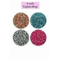 Kesme Cam Boncuk 2mm - 4 Renk - Toplam 80 Gram - BNC442