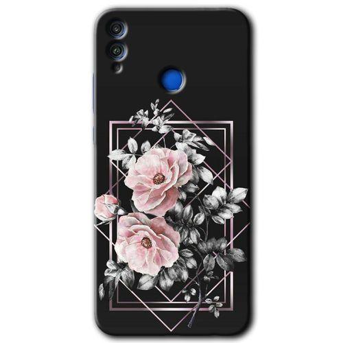 Potkal Hediye Fabrikası Honor 8c Kılıf HD Desen Baskılı Arka Kapak - Retro Çiçek 1