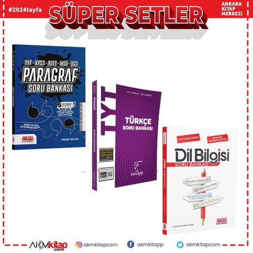 Karekök TYT Türkçe ve AKM Paragraf Dil Bilgisi Soru Bankası Seti 3 Kitap