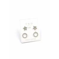 Çoklu Yıldız Küpe - Gümüş