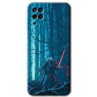 MRCİLETİSİM Samsung Galaxy M12 Kılıf HD Desen Baskılı Arka Kapak + Temperli Cam - Jedi
