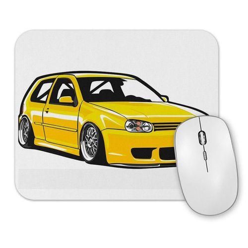 Stanced out Golf MK4 Yellow Mouse Pad