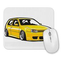 Stanced out Golf MK4 Yellow Mouse Pad