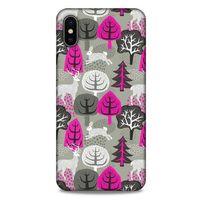 Apple iPhone XS Max Kılıf Snowix (31) TPU Kılıf Fuşya Gri