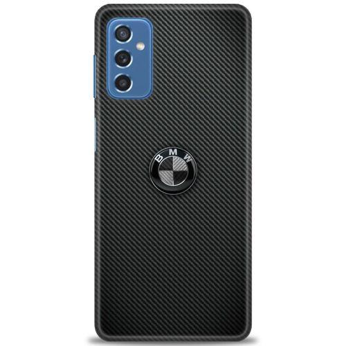 Samsung Galaxy M52 5G Kılıf HD Baskılı Kılıf - Bmw Siyah + Tam Ekran Koruyucu