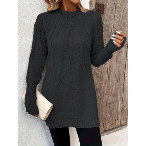 Kadın Uzun Kollu Yarı Balıkçı Yaka Triko Bluz