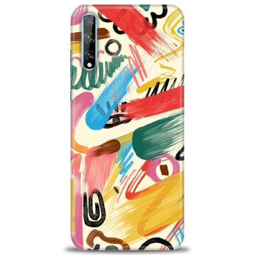 Huawei P Smart S Kılıf HD Baskılı Kılıf - Sanat + Tam Ekran Koruyucu