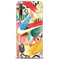 Huawei P Smart S Kılıf HD Baskılı Kılıf - Sanat + Tam Ekran Koruyucu