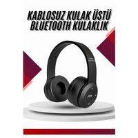 Bluetooth Kablosuz Kulaklık Siyah Wireless 5.0 Kulak Üstü Uzun Pil Ömrü
