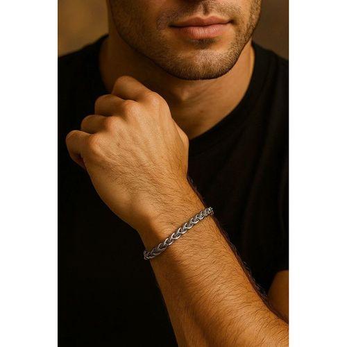 Lufigo Angelus Model 3Mm Kalın Kararmaz Unisex Bileklik Gümüş Kaplama – SNJ-357