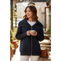 Kadın Uzun Kollu Fermuar Detay Sweat Shirt