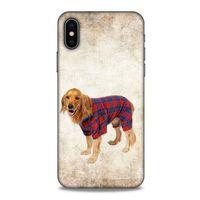 Apple Iphone X Kılıf Köpek Kıyafetleri (47) Crystal Flex Kılıf Golden Gömlek
