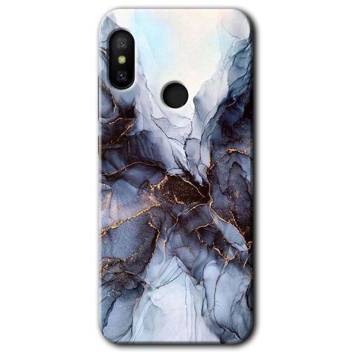 Xiaomi Redmi Note 6 Pro HD Baskılı Kılıf + 9D Tam Ekran Koruyucu - Otantik Mermer