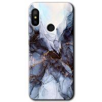 Xiaomi Redmi Note 6 Pro HD Baskılı Kılıf + 9D Tam Ekran Koruyucu - Otantik Mermer