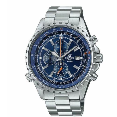 Casio EF-527D-2AVDF Edifice Quartz Çelik Gri Mavi Kadran 46 mm Erkek Kol Saati
