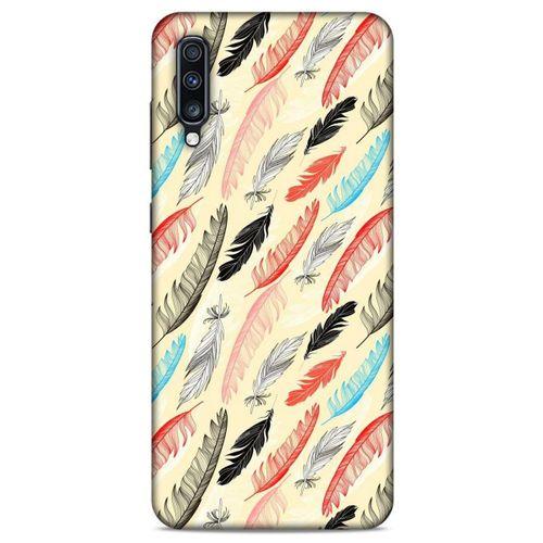 Samsung Galaxy A70 Kılıf Desenli Özel Seri Tüyler (48) Bumper Kılıf