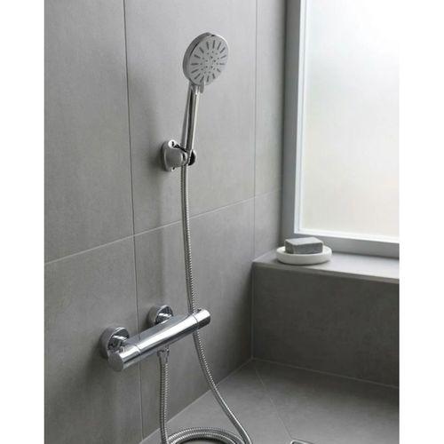 Krem Duş Başlığı Seti 4 Kademeli El Duşu Spiral Hortumlu Banyo Seti