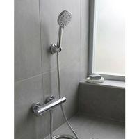 Krem Duş Başlığı Seti 4 Kademeli El Duşu Spiral Hortumlu Banyo Seti
