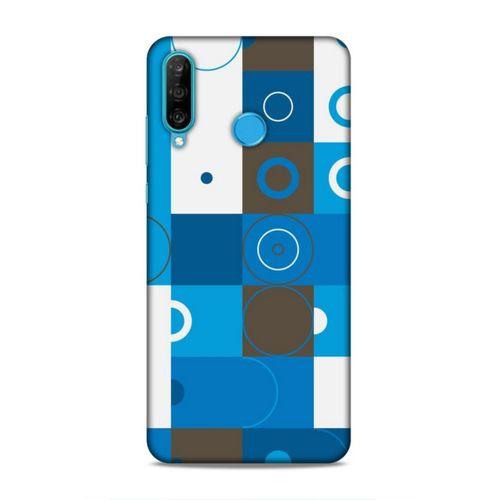 Huawei P30 Lite Uyumlu Kılıf Insomnia (27) Tasarımlı Kılıf Mavi Beyaz