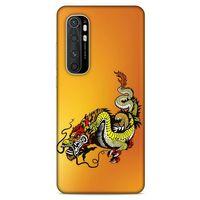 Xiaomi Mi Note 10 Lite Kılıf Dragons (28) Arka Kapak Tatoo Sarı Ejderha
