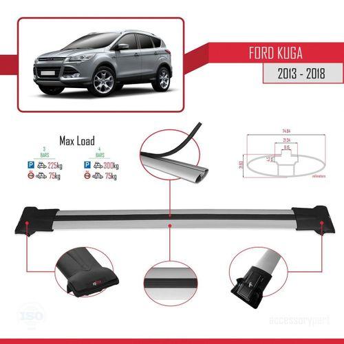 Ford Kuga 2013-2018 Arası ile Uyumlu FLY Model Ara Atkı Tavan Barı GRİ 3 ADET BAR