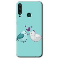 Potkal Hediye Fabrikası Huawei Y6P Kılıf HD Desen Baskılı Arka Kapak - Mutlu Kuşlar