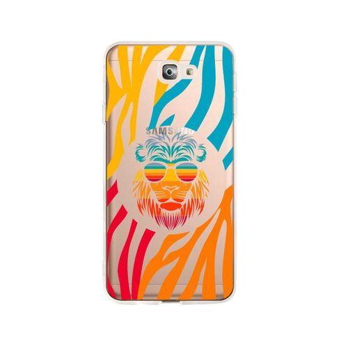 Samsung J7 Prime Color Leon Tasarımlı Premium Şeffaf Silikon Kılıf